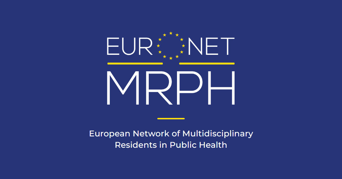 EuroNet MRPH logo with the full name of the network, European Network of Multidisciplinary Residents in Public Health.